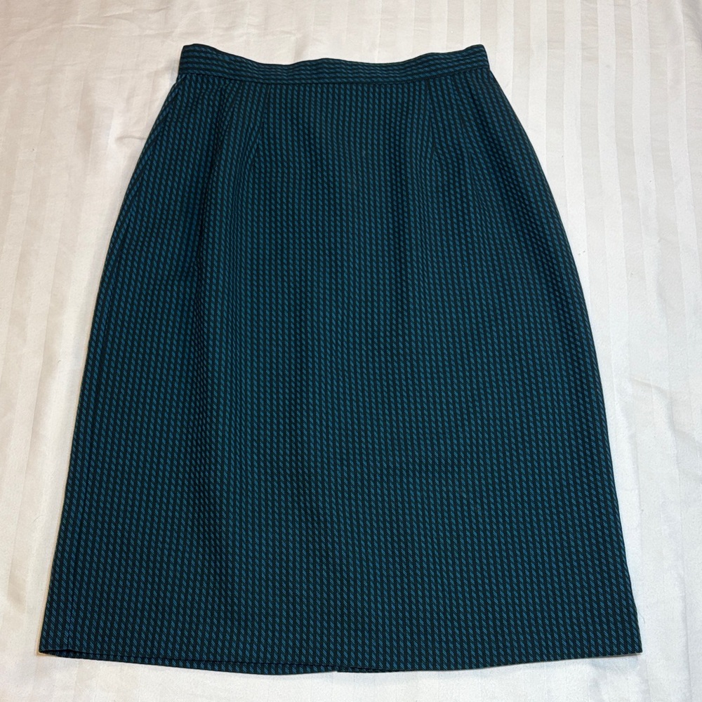 Vintage Norton McNaughton Dark Teal Pencil Skirt